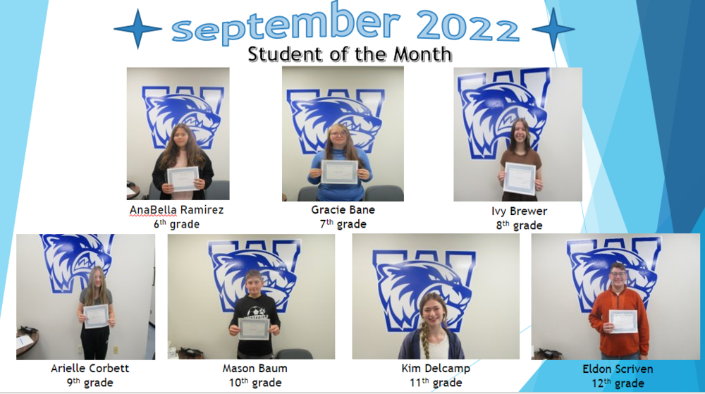 Students of the Month September 2022