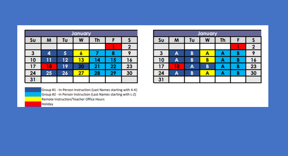 January MS/HS Calendar Westfield Academy and Central School