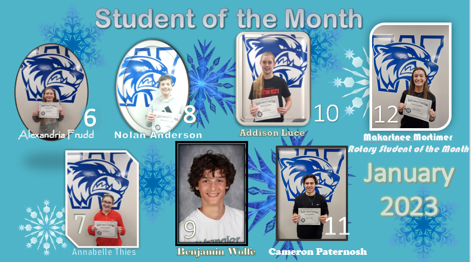 MS & HS Students of the Month - January 2023