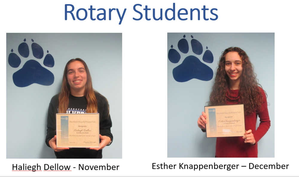 Rotary Students of the Month - Nov & Dec