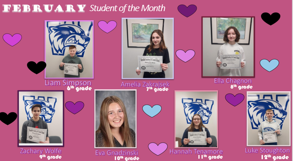 Middle and High School Students of the Month - February 2023