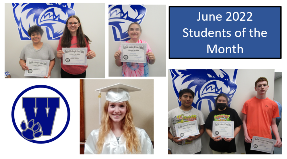 Westfield Students of the Month for June 2022