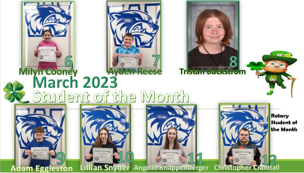 MS & HS Students of the Month - March 2023